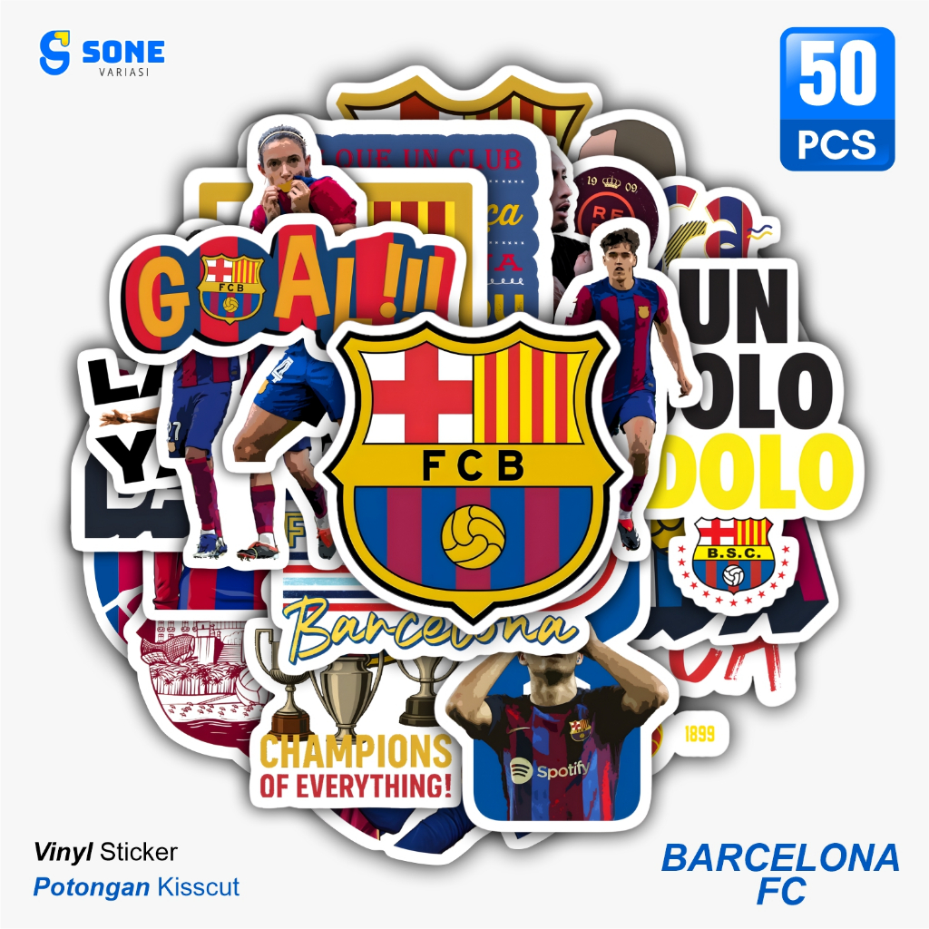 Jual Stiker Klub Barcelona | Sticker Barca Aesthetic Vinyl Waterproof ...