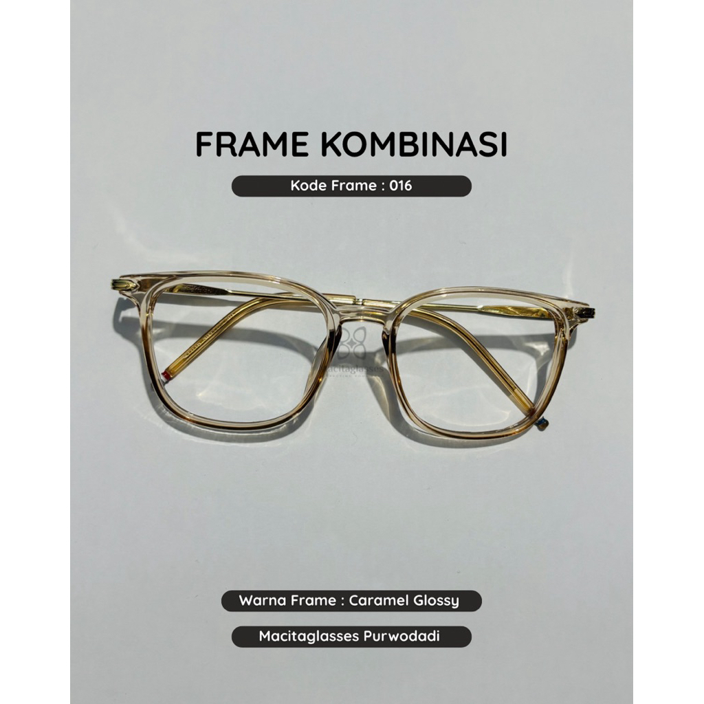 Jual Macitaglasses - Frame Petak Kacamata Kombinasi 016 | Shopee Indonesia
