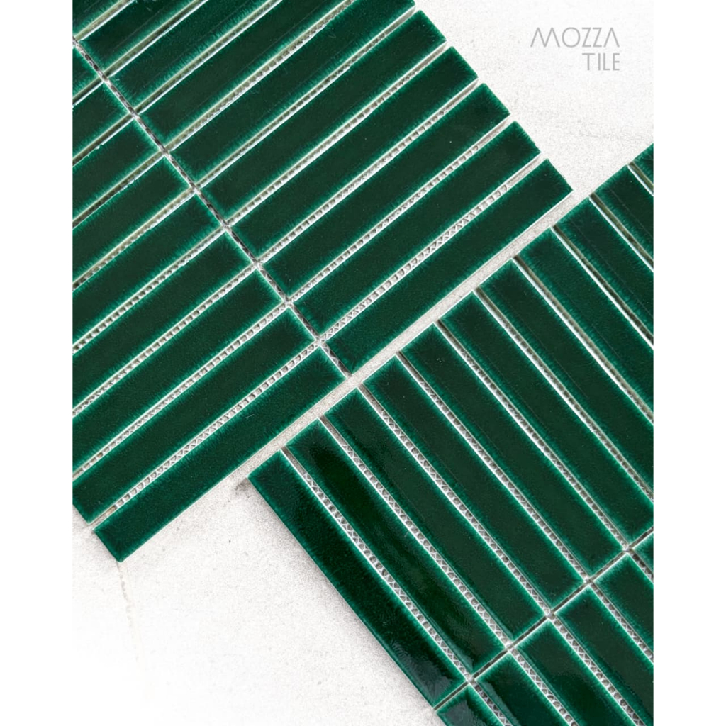 Jual MOZZA TILES Dark Green (PER LEMBAR) - Mosaic Keramik Interior ...