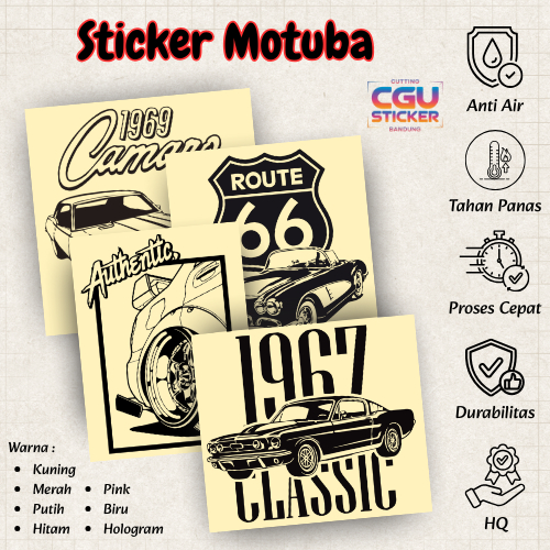 Jual Stiker Mobil Tua Sticker Body Motuba Cutting Stiker Mobil | Shopee ...