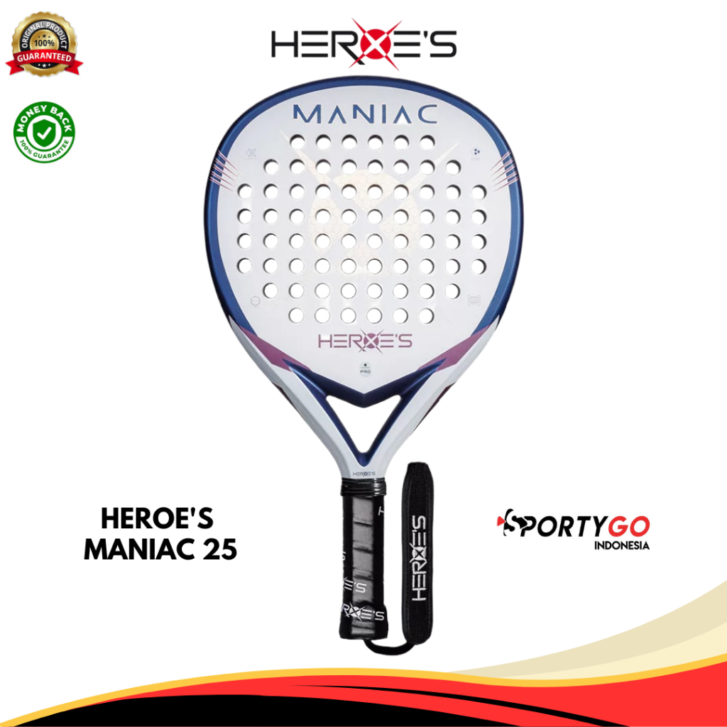 Jual Padel Racket HEROE'S Maniac 25 | Raket Padel Heroes | Shopee Indonesia