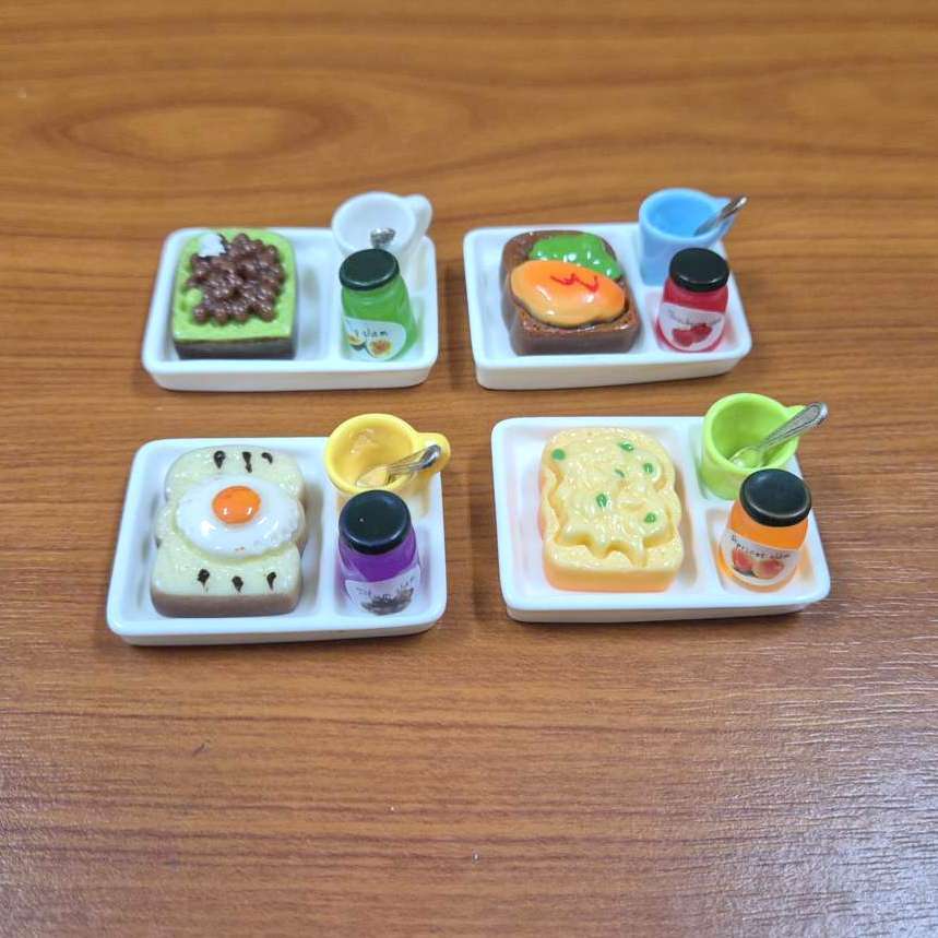 Jual Miniatur Nampan Roti Gelas Selai set untuk mainan rumah boneka ...
