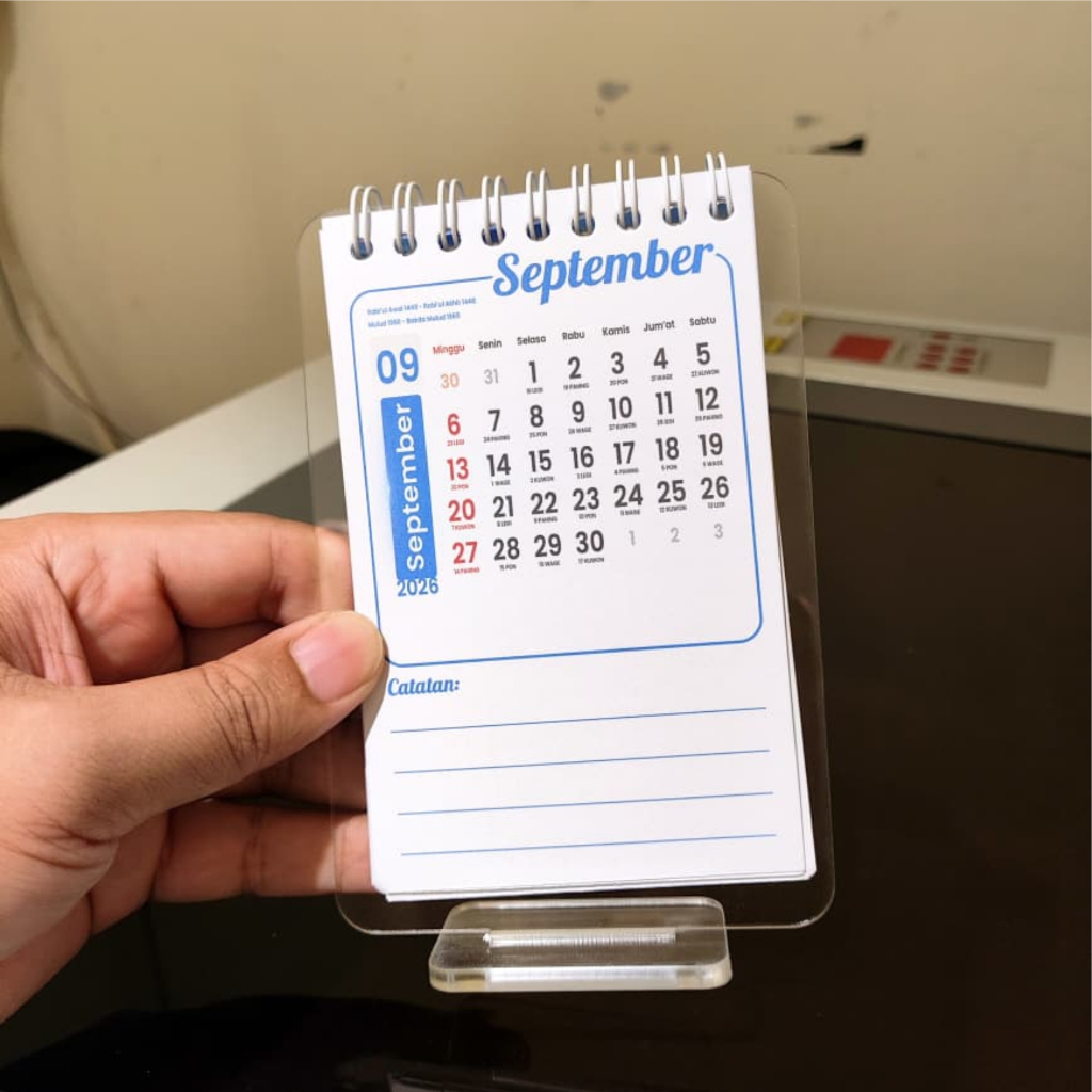 Jual Mini Kalender Notes 2026 / 2027 / 2028 / 2029 stand akrilik ...