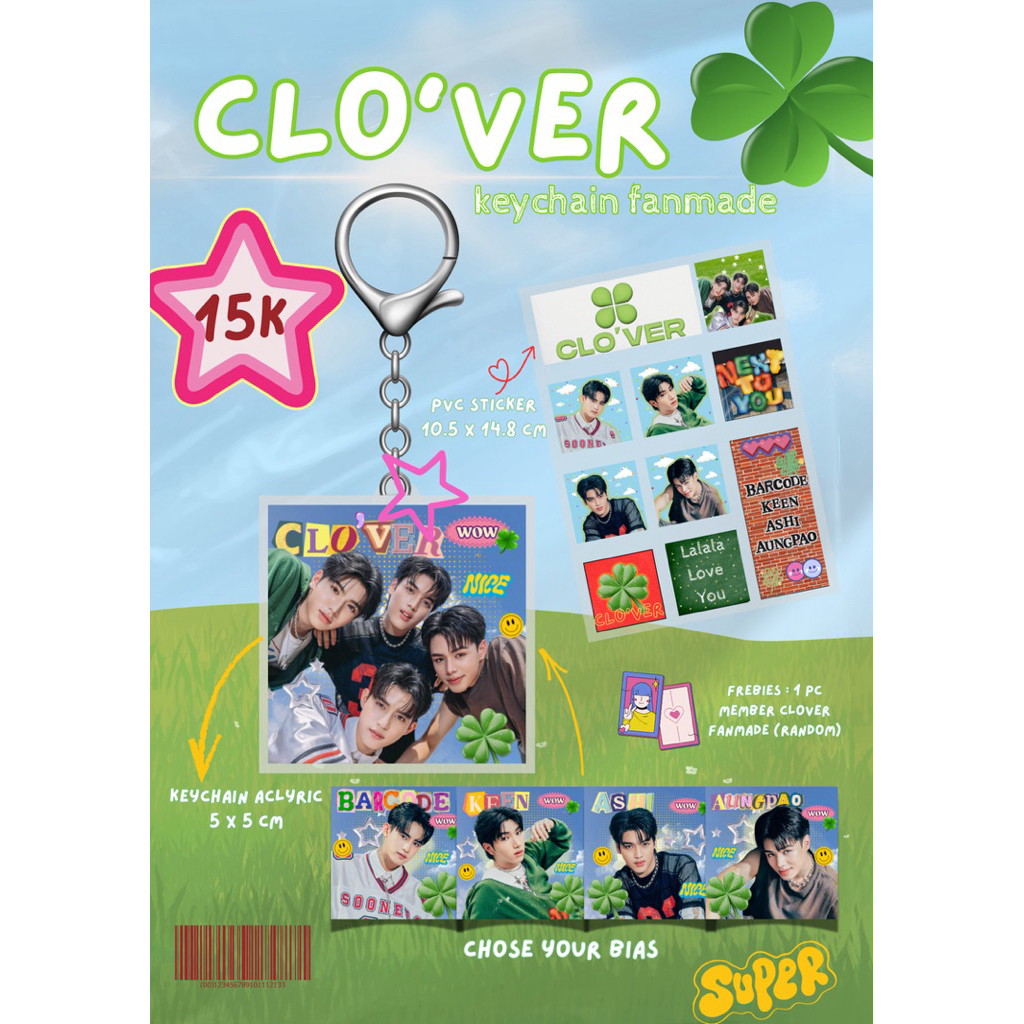 Jual COD Keychain CLO'VER GMMTV Fanmade | Shopee Indonesia