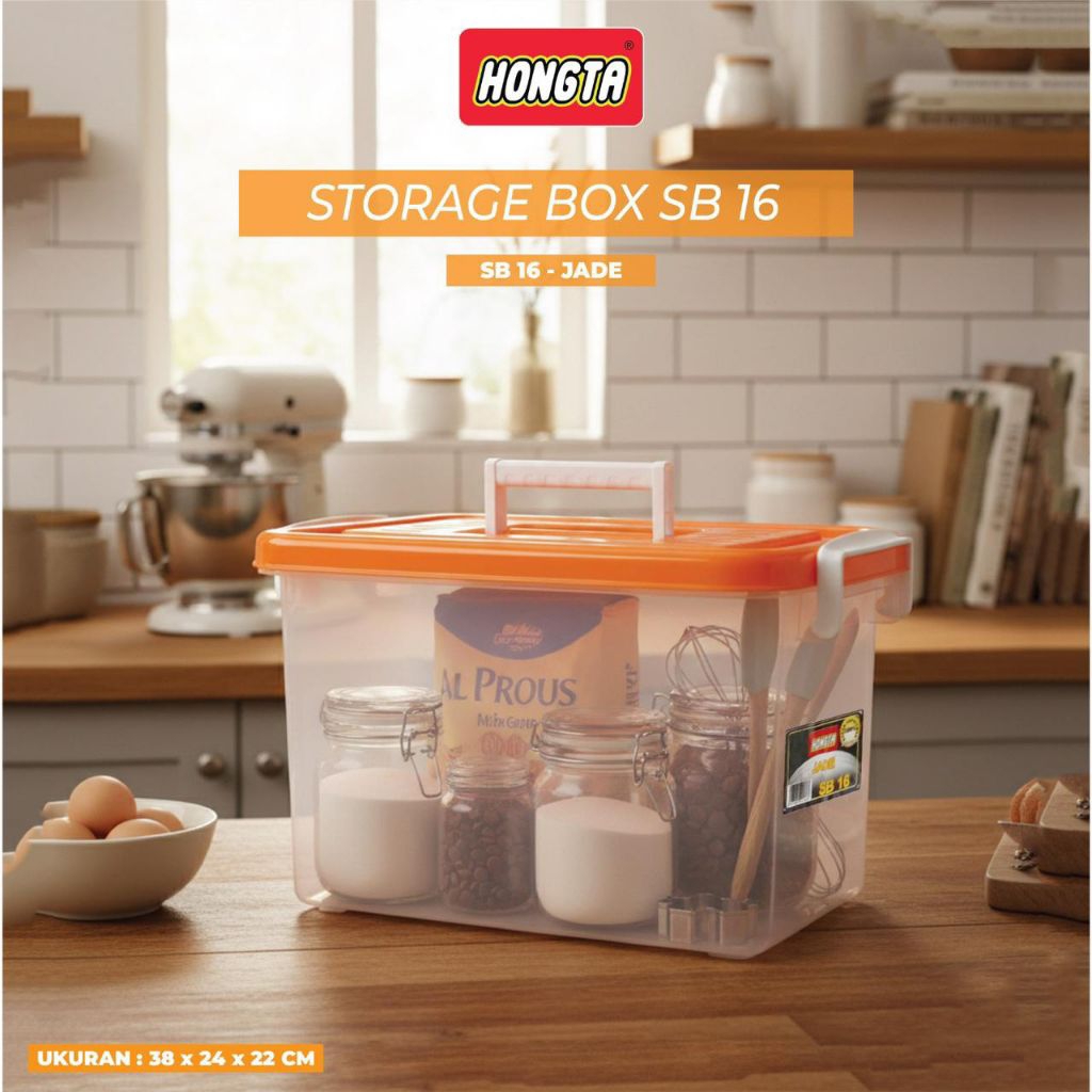 Jual Hongta Storage Box SB-16 tutup rapat di lengkapi handle atas ...
