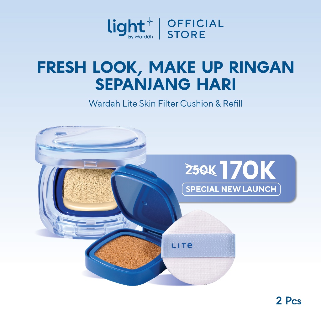 Jual Lightplus by Wardah Cushion Bundle Lite Skin Filter Cushion ...