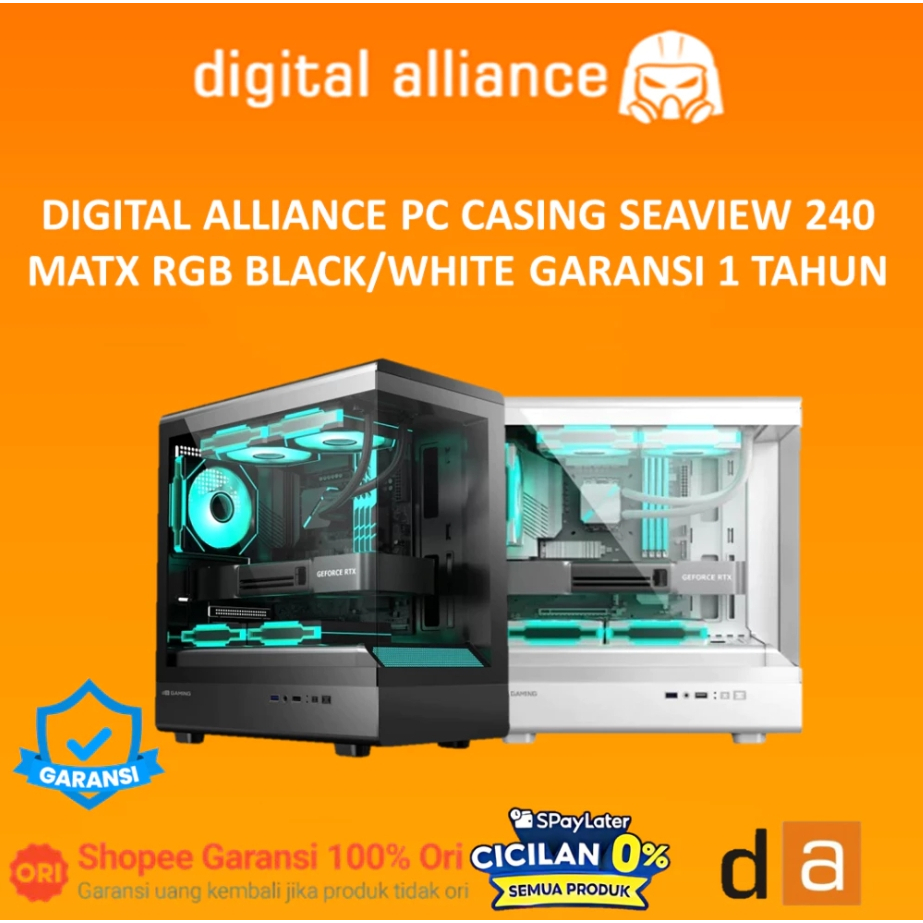 Jual DIGITAL ALLIANCE PC CASING SEAVIEW 240 MATX RGB WHITE 1Y | Shopee ...