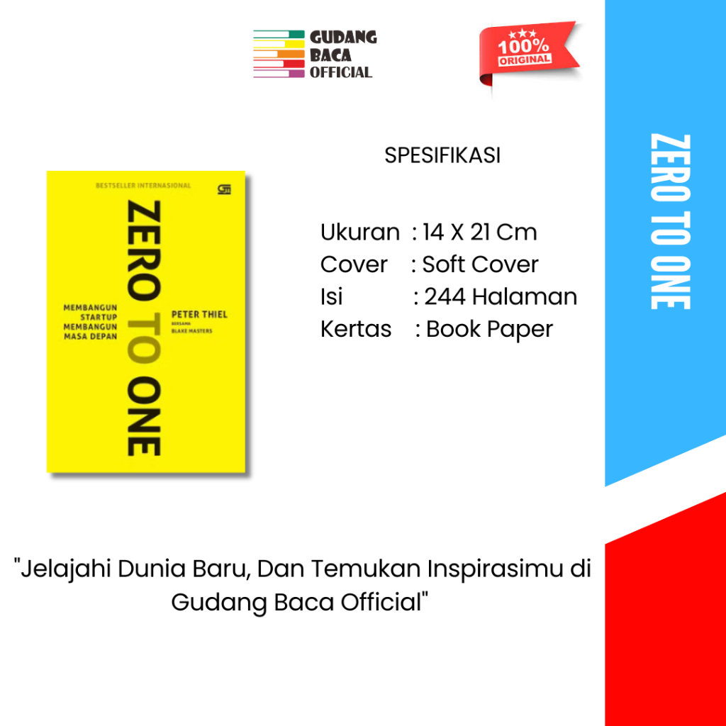 Jual Zero To One - Peter Thiel | Shopee Indonesia
