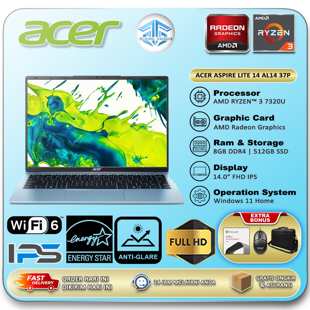 Jual Acer Aspire Lite 14 AL14 37P Intel I3 N355 8GB 512GB 14.0 FHD IPS ...