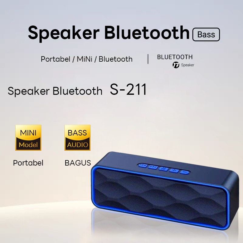 Jual Speaker Bluetooth Mini Portable Speaker Wireless Bass USB Radio ...