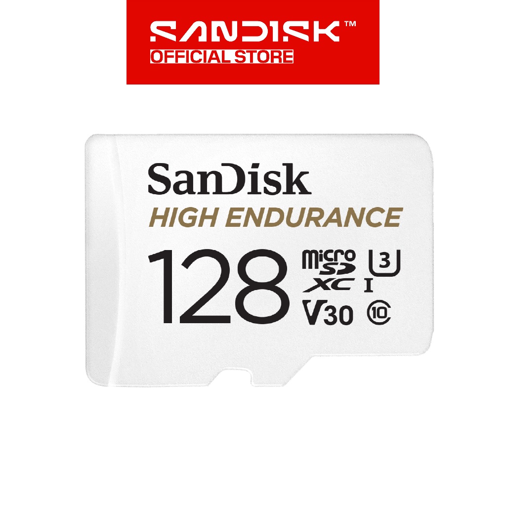 SANDISK microSDXC High Endurance 128GB (Up to 100MB/s) for CCTV IP Cam Video Monitoring