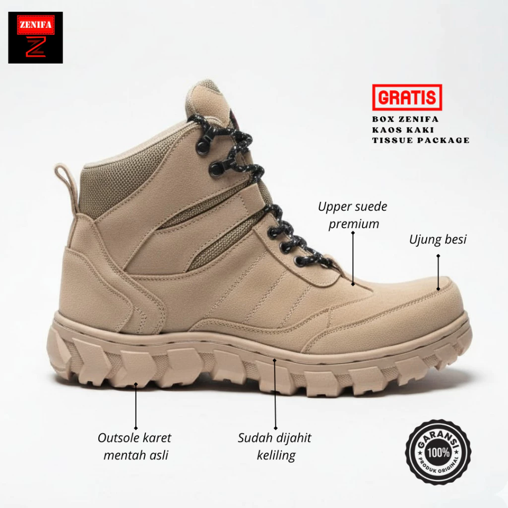 Zenifa Sepatu Safety Boots Eragon Pria Slide 3