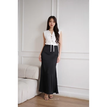 AMORIE Mermaid Satin Skirt Bawahan Wanita Rok Satin Wanita