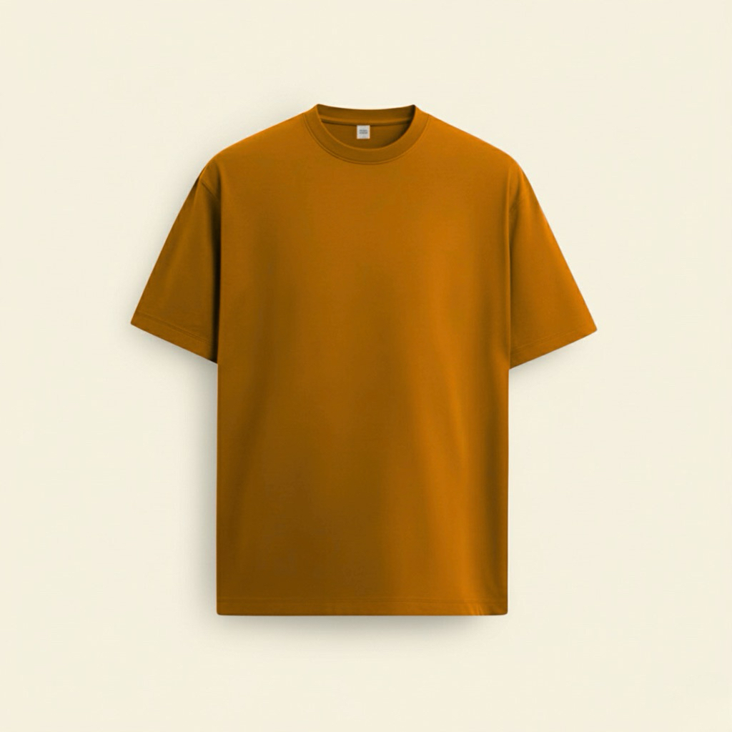 Jual Basic Tshirt Dark Mustard 24s Doctorkattoen | Shopee Indonesia