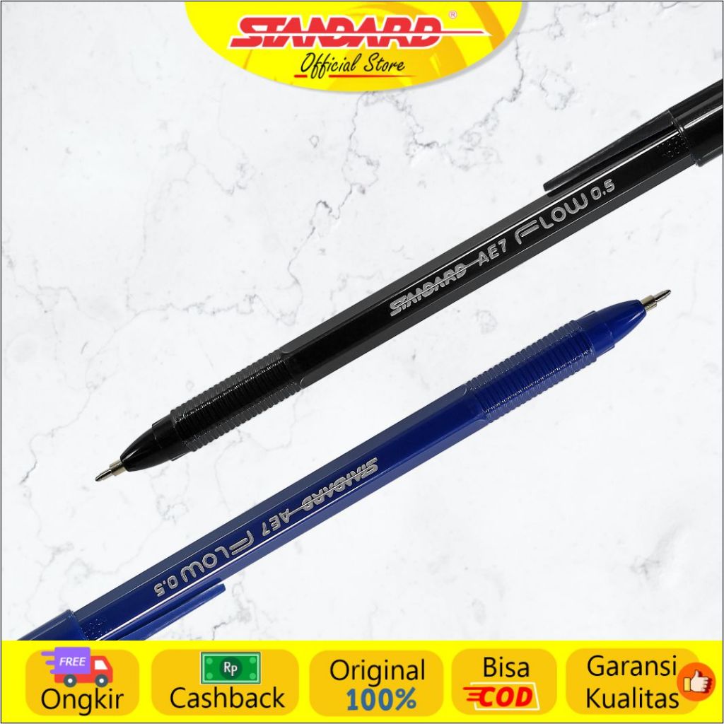 Standard -  Pulpen AE7 Flow 0.5 ( Alat Tulis / Pen / Ballpoint / Pena ) (7)