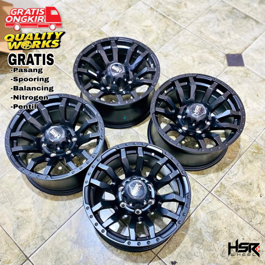 Jual Velg Racing Mobil Triton Hilux Ring 16 Lebar 8 ET0 Velg Racing HSR ...