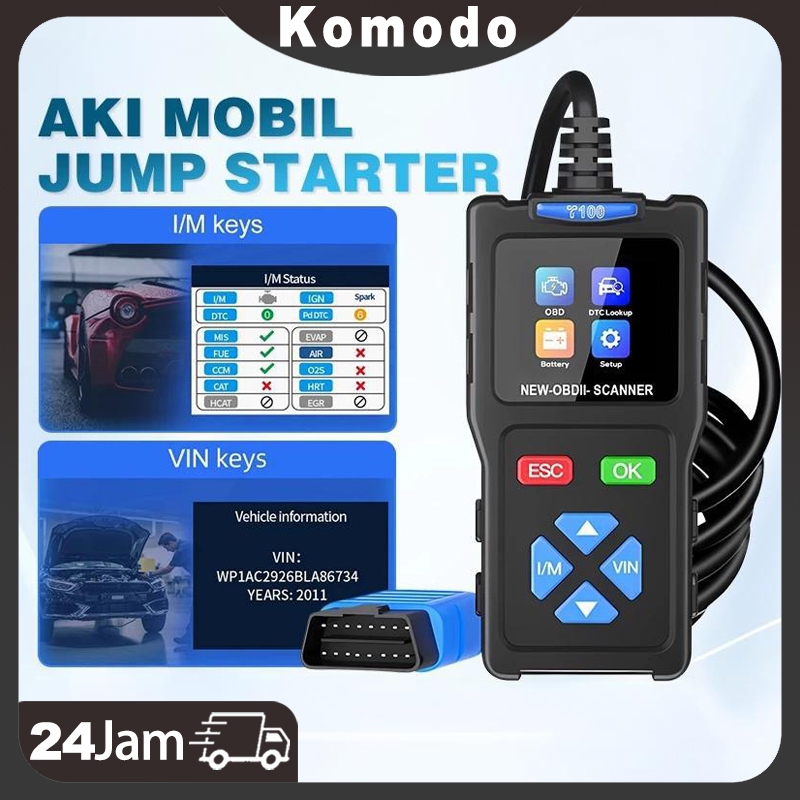 Jual OBD2 Scanner Alat/ Diagnostik Mesin Trouble Code Reader T100 ...