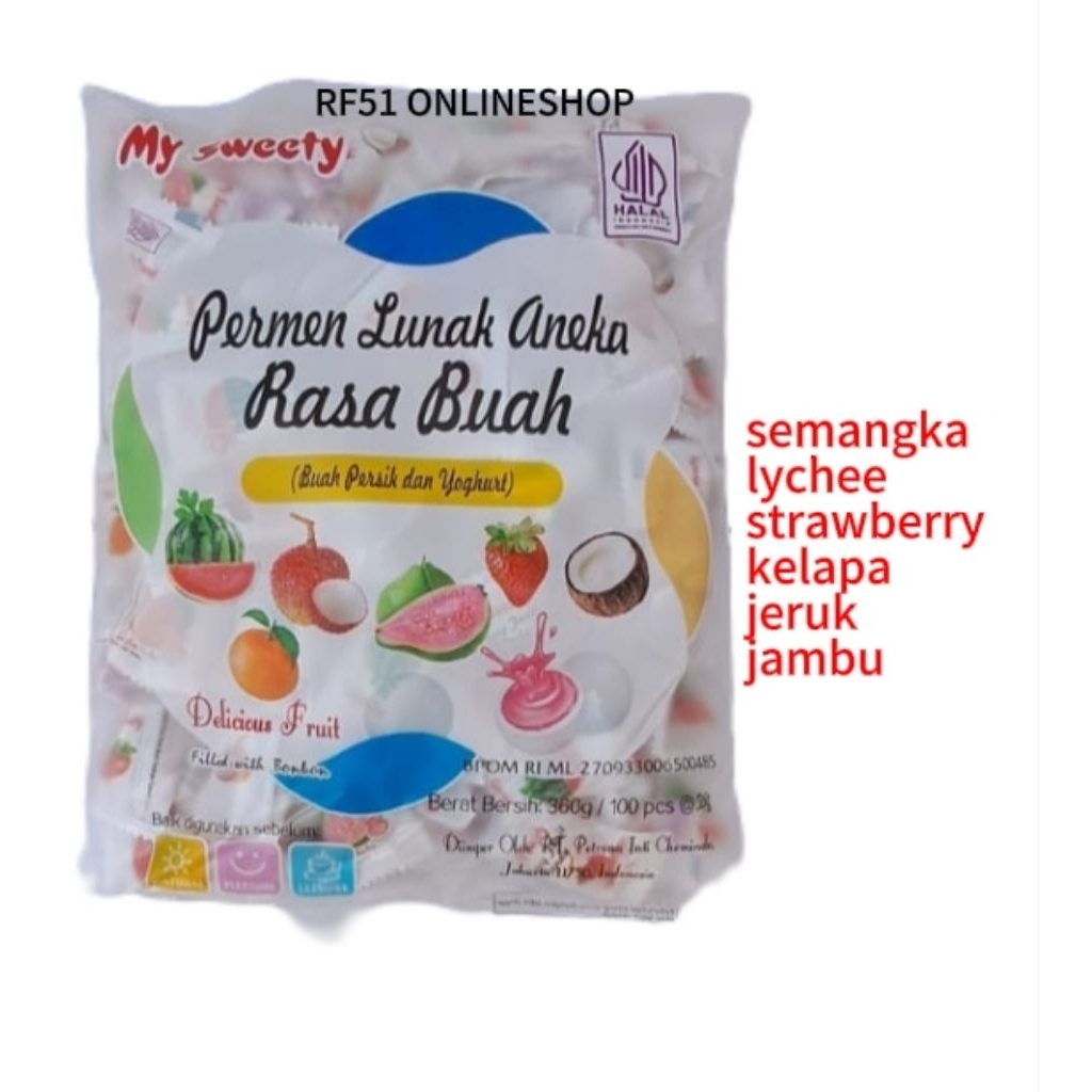 Jual my sweety permen lunak aneka rasa 360gr (SEMANGKA, LECI, JAMBU ...