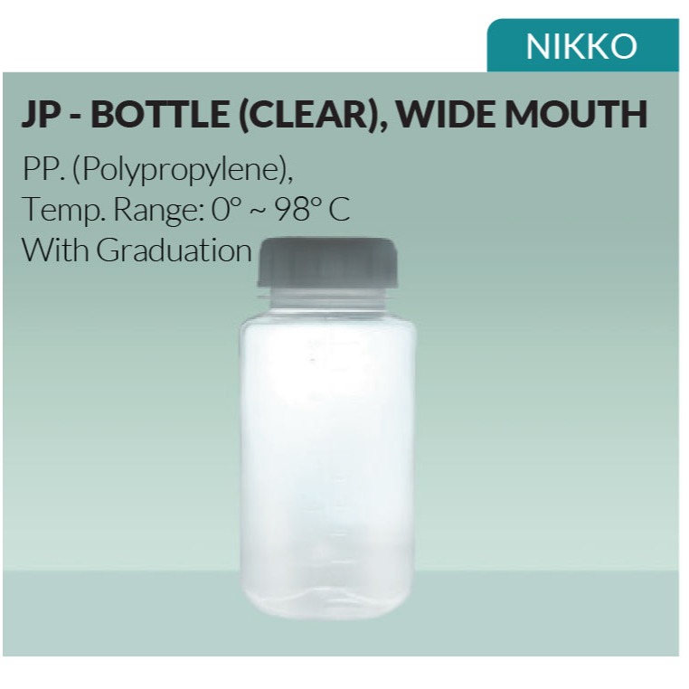 Jual NIKKO | BOTOL PLASTIK 500mL. PP. CLEAR. Wide Mouth . JP Bottle ...