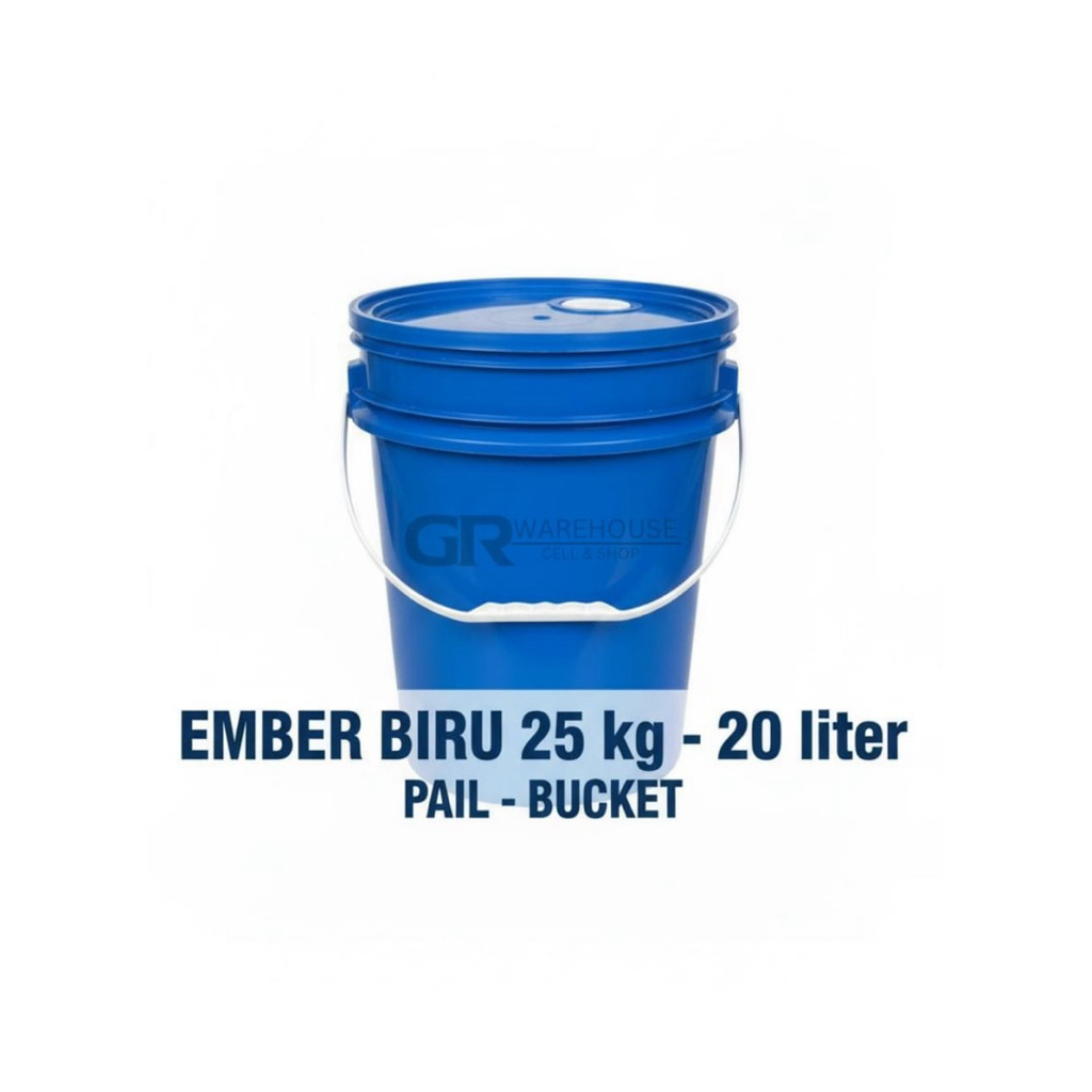 Jual Ember Pail 25kg 20Liter Biru Polos Anti Pecah Plastik | Shopee ...