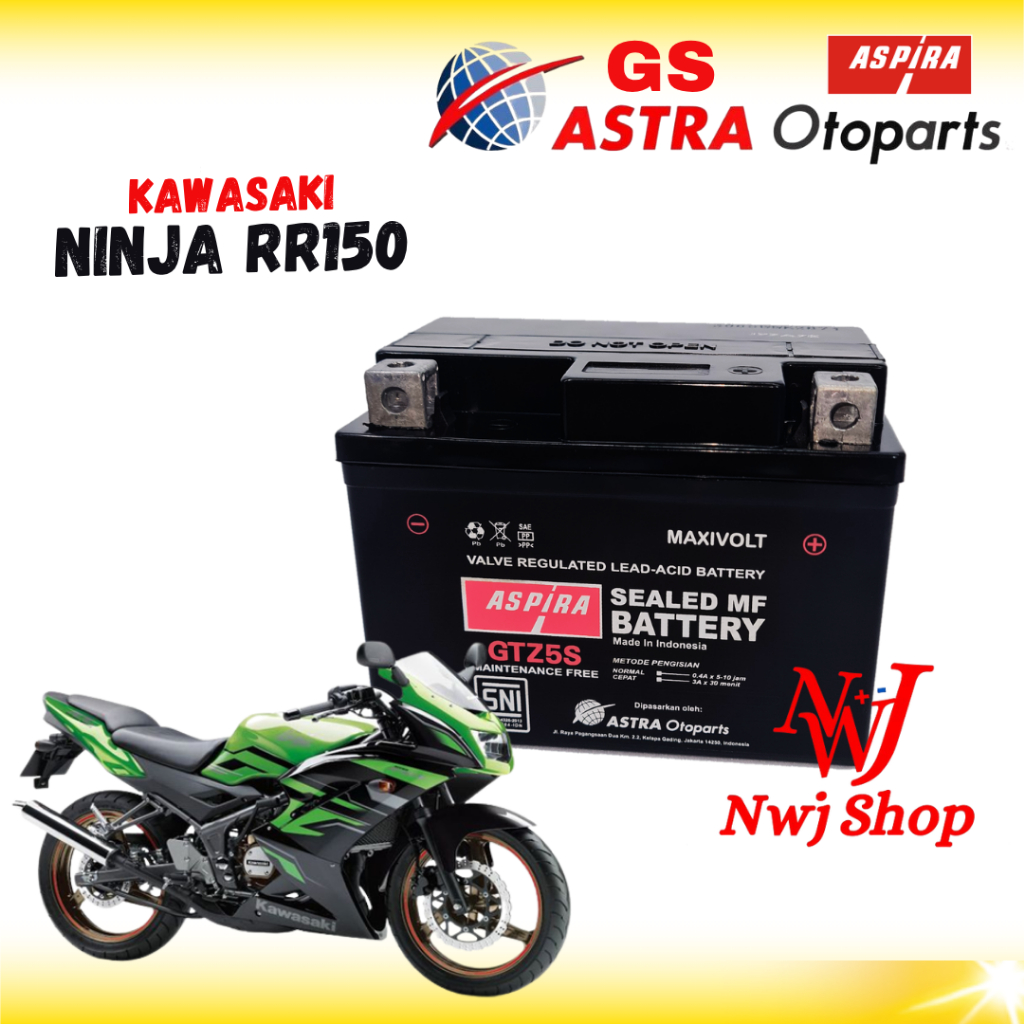 Jual AKI KERING MOTOR GS ASTRA NINJA RR 150 ATHLETE ZX130 GTZ5S