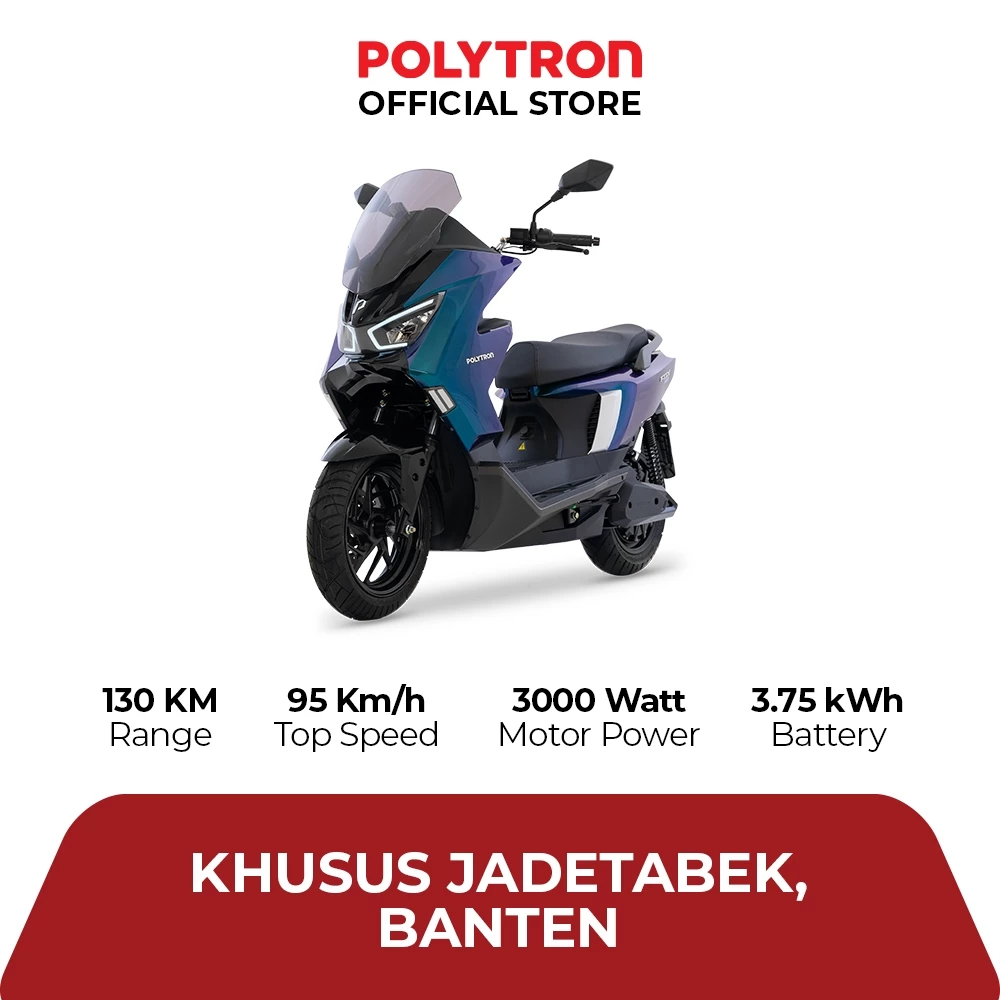 Motor listrik Polytron Fox 350 dengan Urban Shape Design warna elegan untuk mobilitas perkotaan