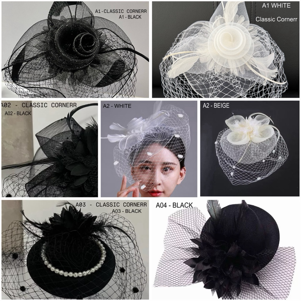 Jual [VESHOP - READY] Fascinator hat headpiece topi aksesoris kepala ...
