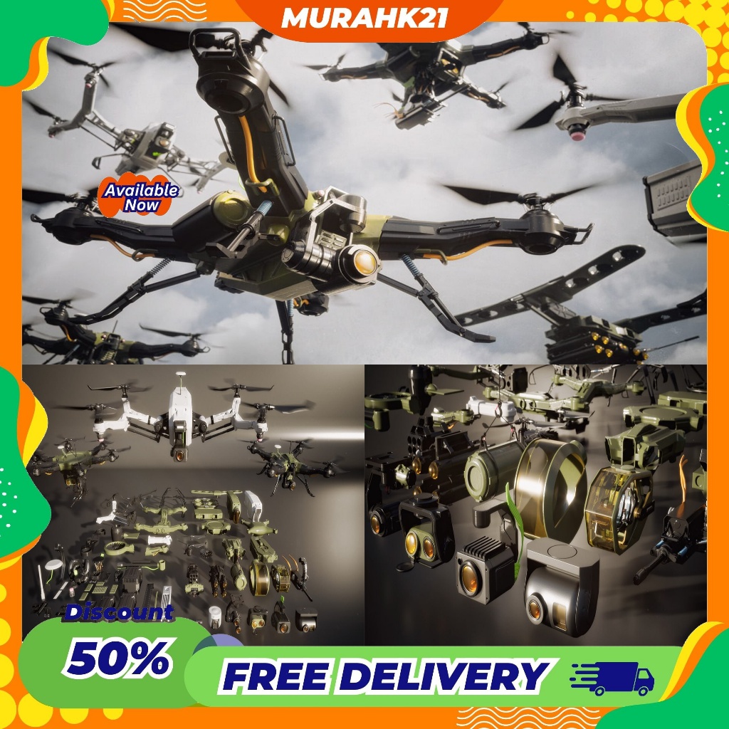 Jual KitBash3D - Drones Kitbash 3D Model Asset Library | Shopee Indonesia