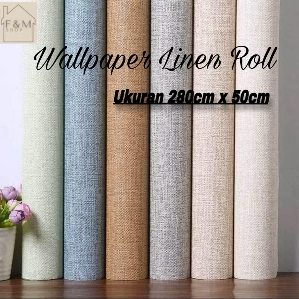 Jual Wallpaper Linen Roll ukuran 280cm x 50cm Tebal 2,5mm | Shopee ...