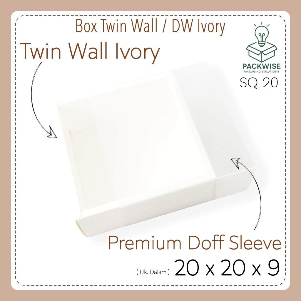 Jual Premium Doff Sleeve - Box Twin Wall / DW / Double Wall Ivory Putih ...