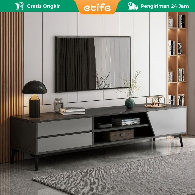 E-TIFE Meja Tv Minimalis Kabinet TV Bufet TV Lemari TV Minimalis Rak Tv Kayu Lemari Lantai