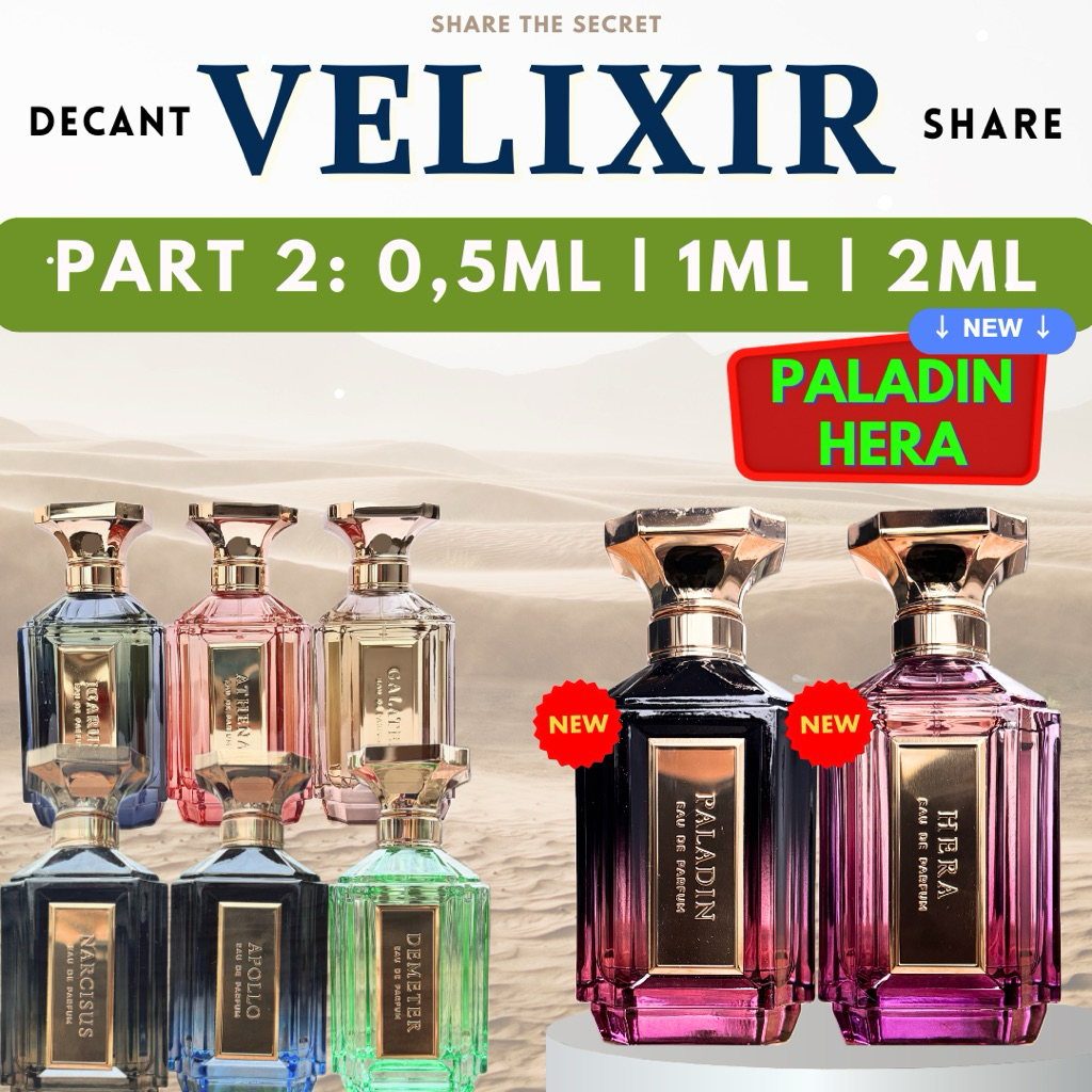 Jual Free Gift! Decant Share 0,5ml 1ml 2ml VELIXIR Paladin Hera Demeter ...