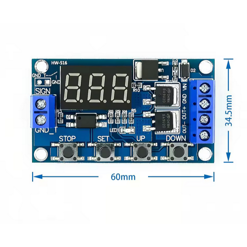 Jual DC 12V 24V Dual MOS LED Digital Time Delay Relay Trigger Cycle ...