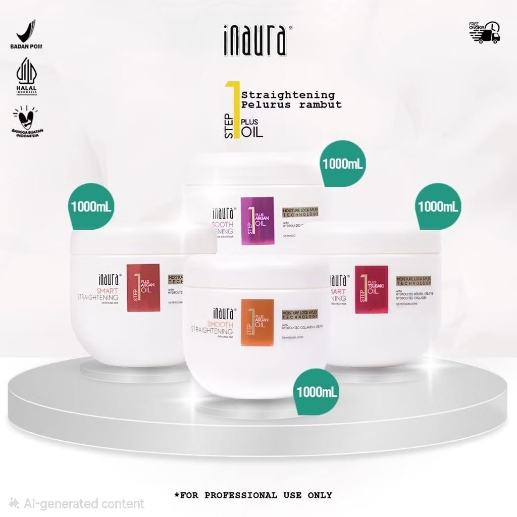 Jual INAURA STEP 1 Straightening 1KG (1000mL) | Obat Rebonding ...