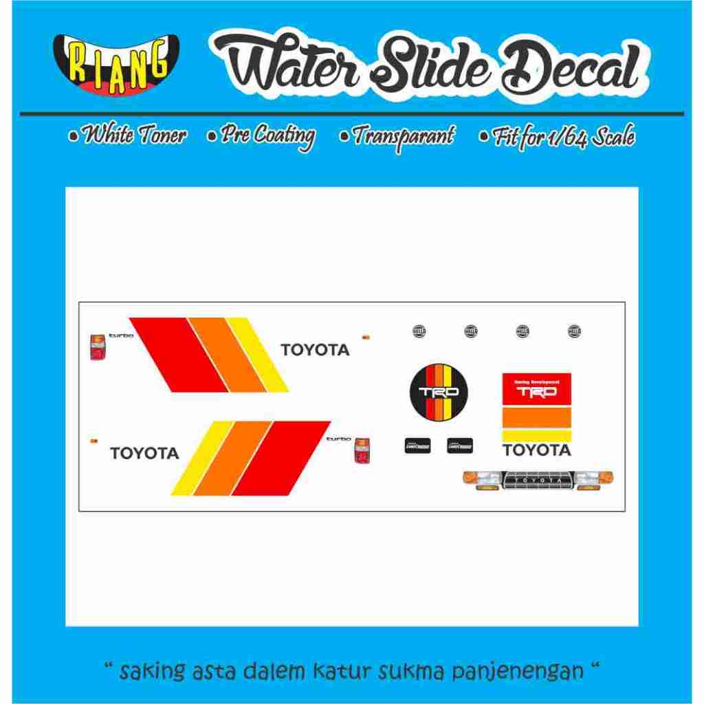 Jual Decal Waterslide Hot Wheels Toyota Land Cruiser / TLC 80 Classic ...