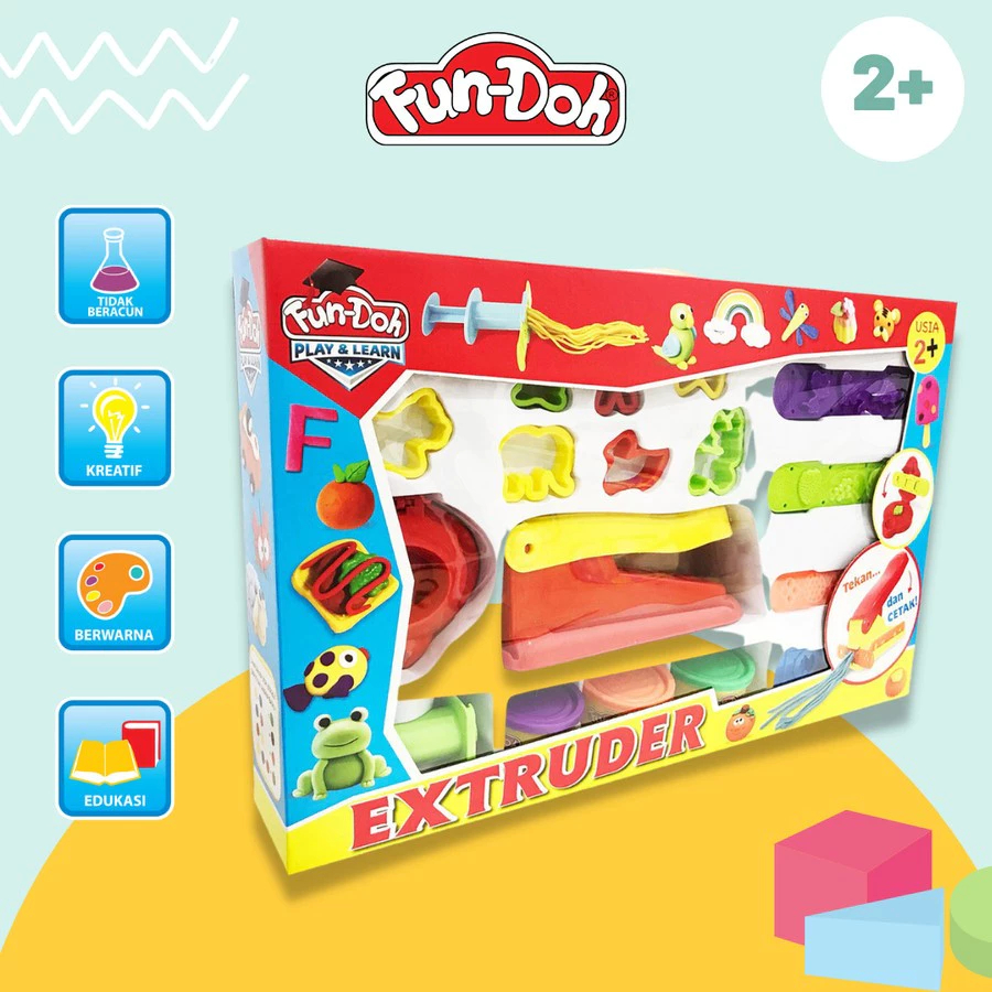 Jual Fundoh Extruder / Fun Doh / Playdoh / Playdough / Mainan Lilin ...