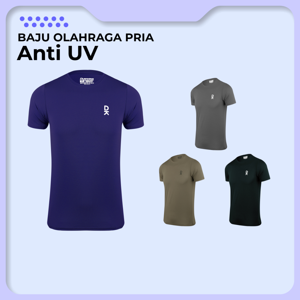 Jual Baju Olahraga Pria Dryfit Cepat Kering Anti UV Stretch Ringan