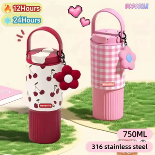 Tumbler Stainless SUS 316 750ml Vacuum Portable Thermos Botol Minum Besar 26oz Tahan Panas Dingin 24 Jam