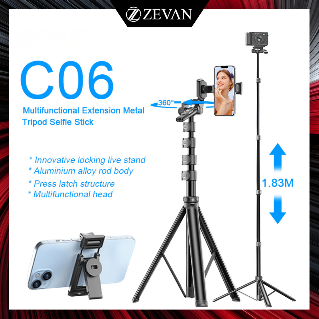 Jual ZEVAN 1.83 Handle Detachable Design Balanced and stable shooting ...