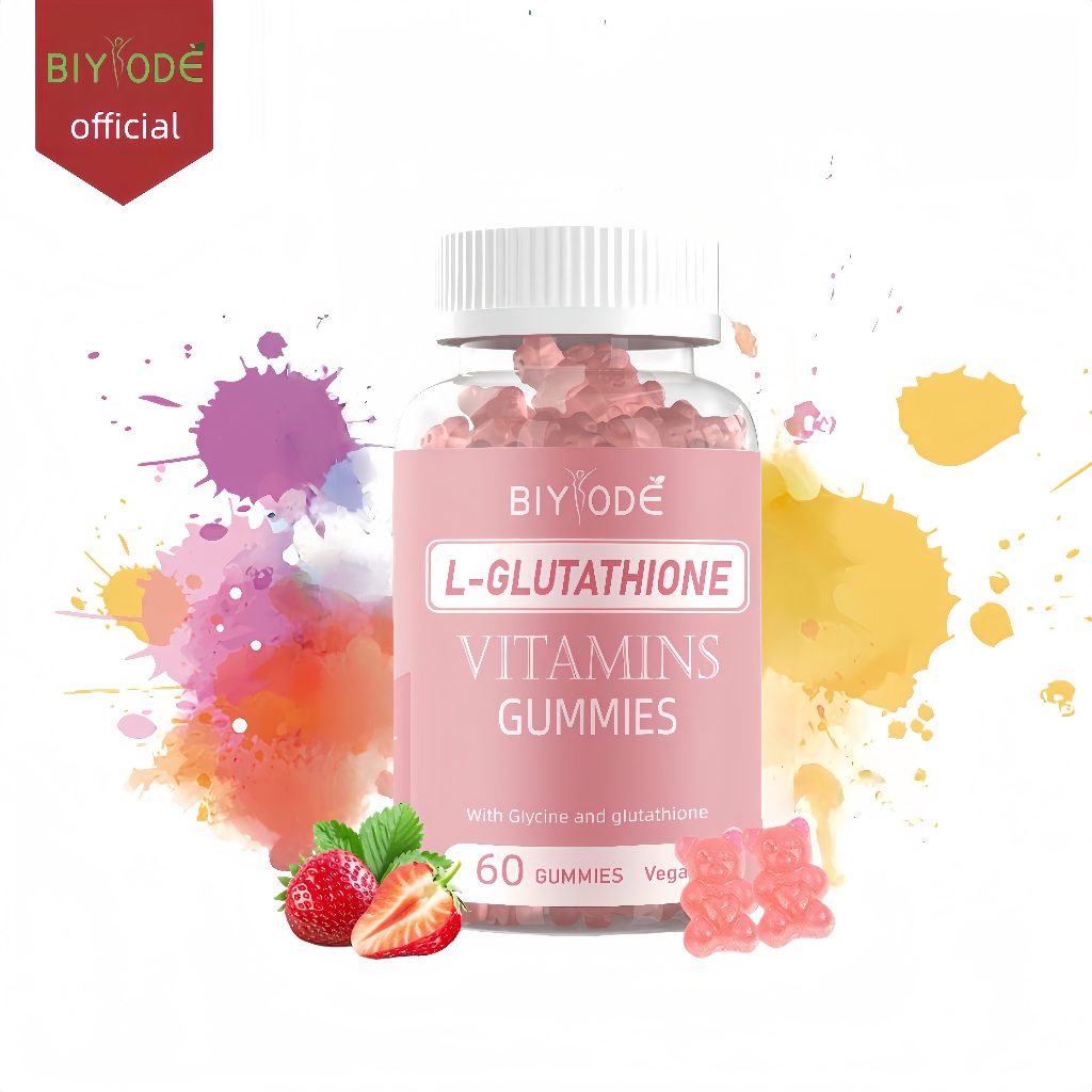Jual BIYODE Halal | PLUS-Glutathione | 24H BIYODE Glutathione GUMMIES  Beauty Gluta bright Glutathione Biotin | Vitamin C D Vitamin E Vitamin B2  Vitamin B6 Vitamin B12 Zinc Omega-3 Whitening(Satu botol 60