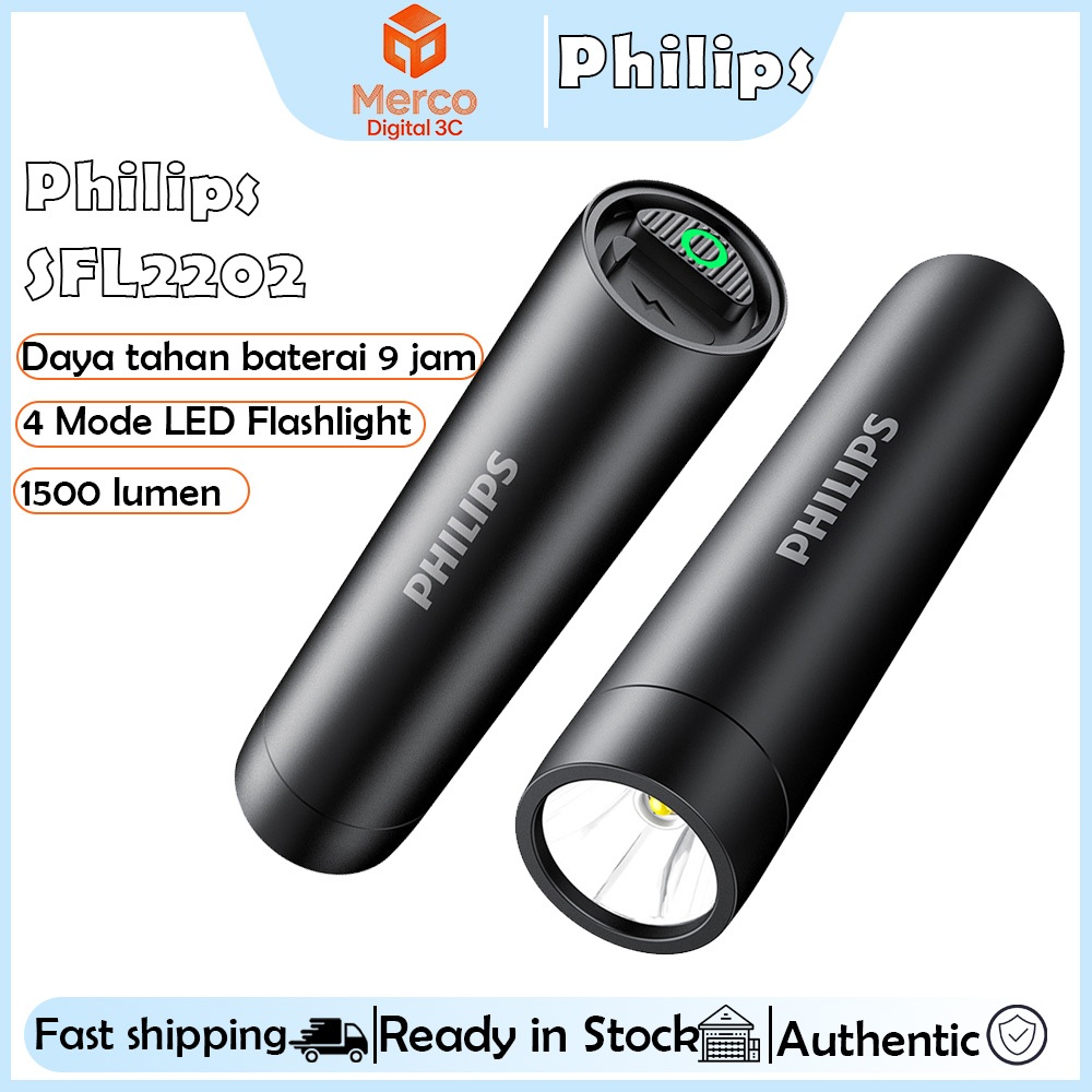 Jual Philips Original SFL2202 - Senter LED Flashlight Super Terang ...