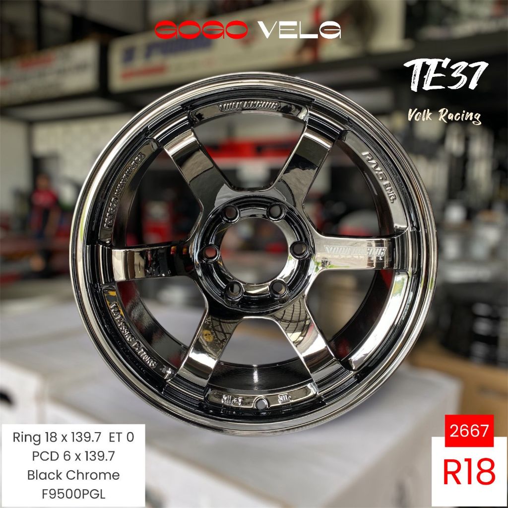 Jual Velg Mobil R18 TE37 PCD 6X139,7 Lebar 9 ET 0 JF Luxury Fortuner ...