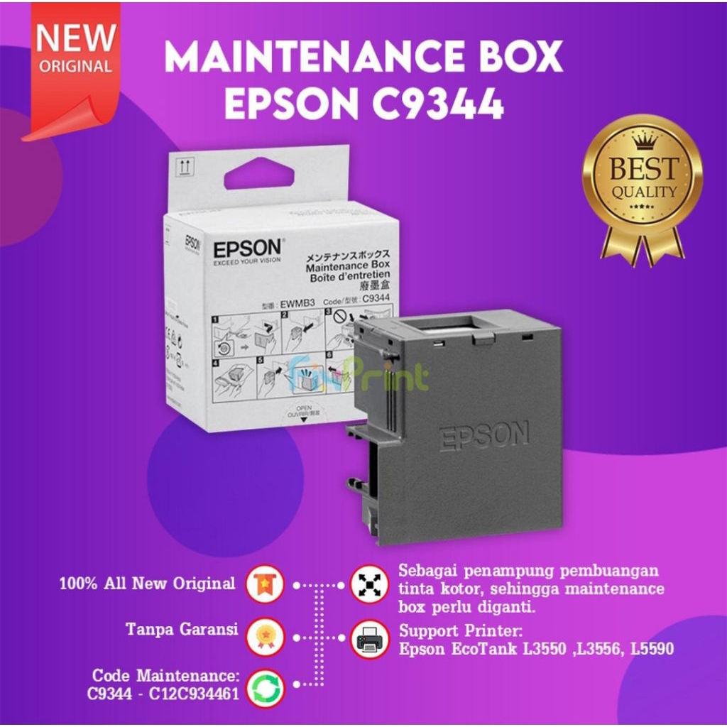 Jual maintenance box Epson Original t04d1/ ewbw2 for L110 , L3100 ...
