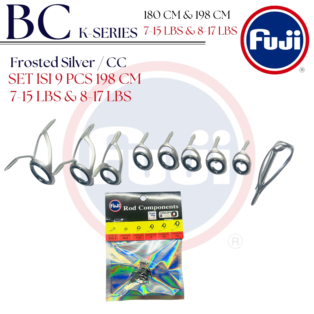 Jual Ring Guide Fuji Set BC baitcasting Single Leg K-Series 180 198 cm ...