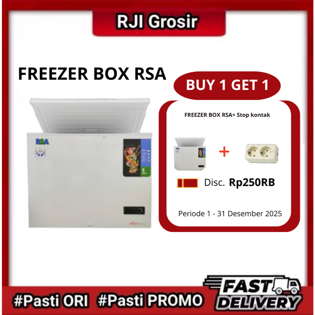 Jual {PRODUK TERMURAH} RSA CF 210 CHEST FREEZER BOX 199 L LEMARI ...