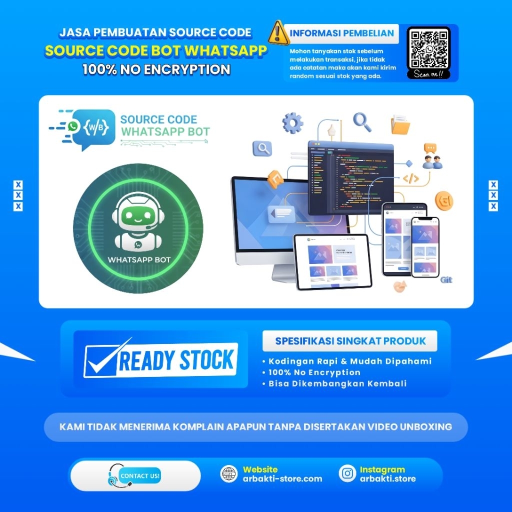 Jual SOURCE CODE W-A 100% NO ENCRYPTION | Shopee Indonesia