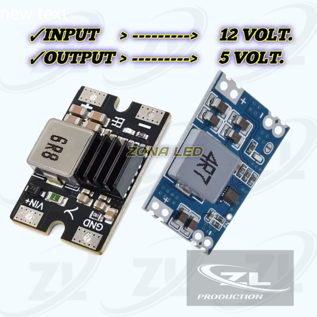Jual stepdown 5A dan 8A 12v output 5v modul penambahan daya modul dmx ...