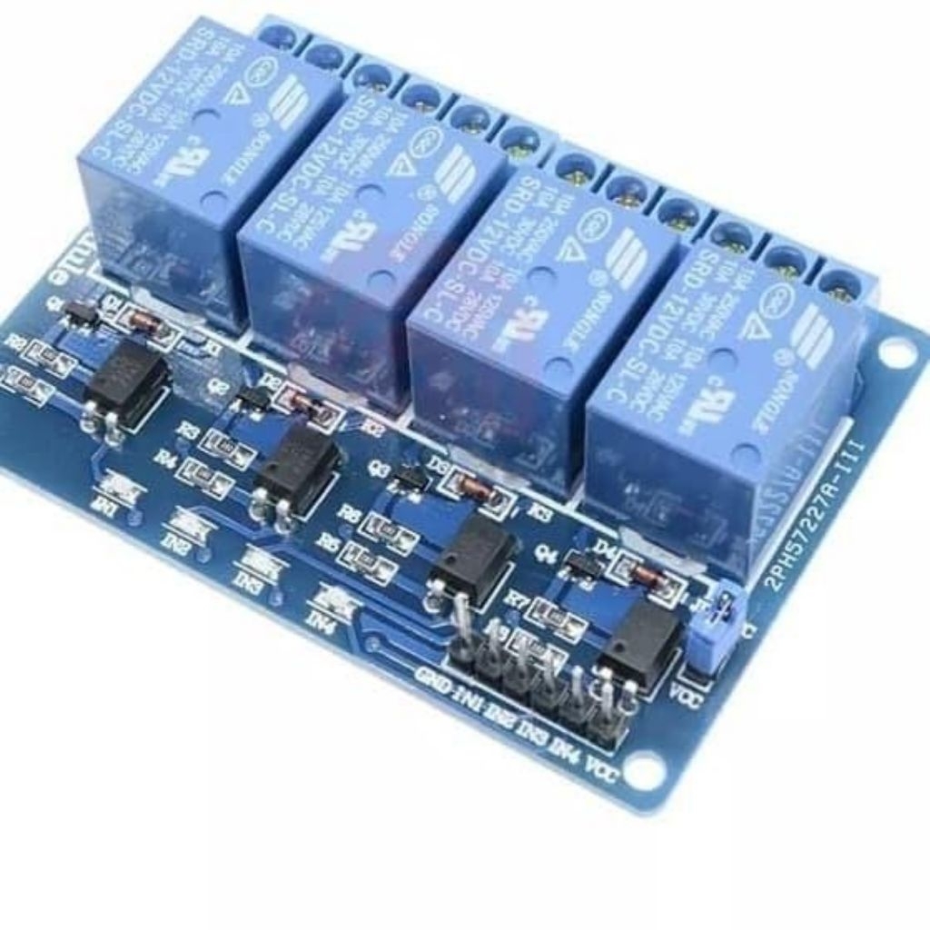Jual relay module 4 channel 12v optocoupler 12 volt dc Plc mesin dll ...