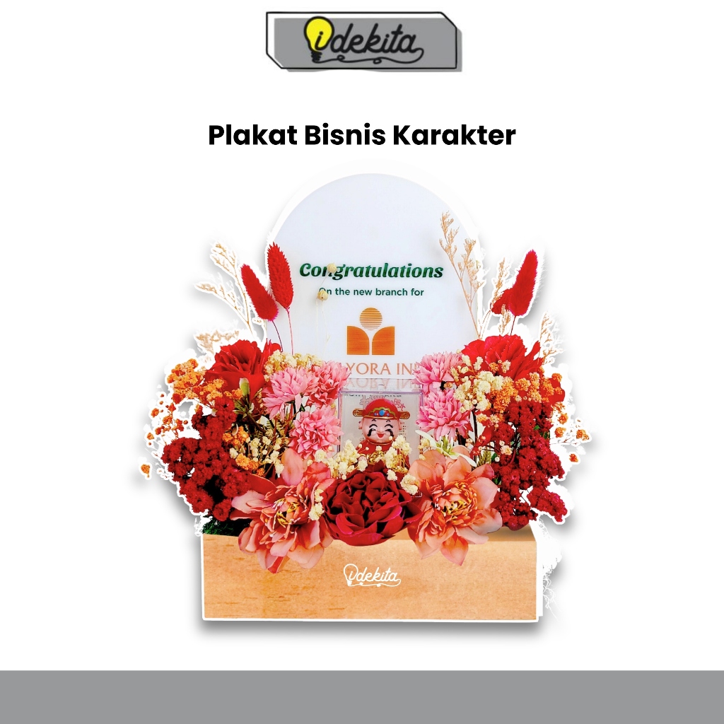 Jual Custom Plakat Bunga Ucapan Papan Bunga Lucky Cat Akrilik Grand ...