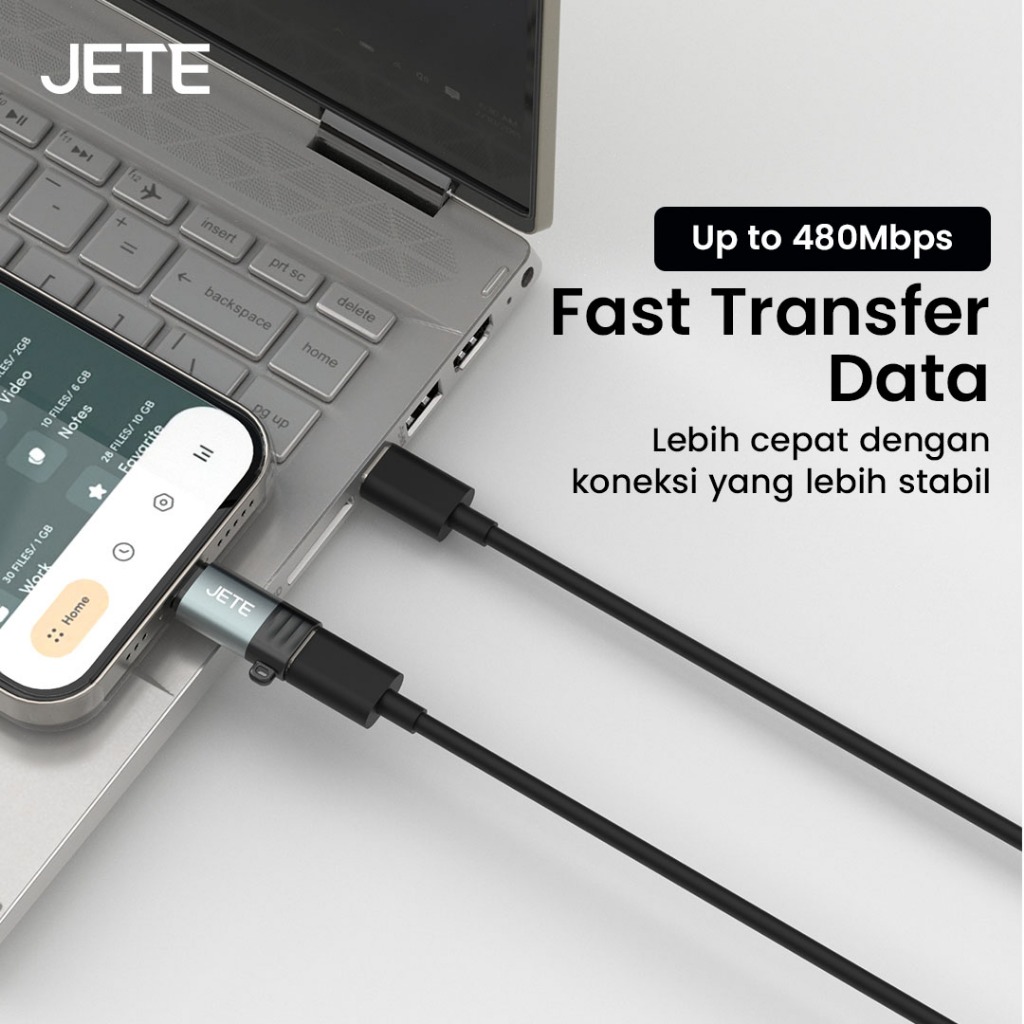 Jual OTG JETE OX Converter Adapter USB Micro Type C Lightning Male To ...